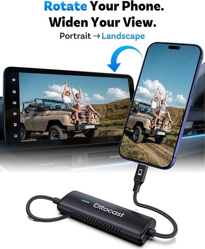 OTTOCAST Mirror Touch Wireless CarPlay Adapter for iPhone 15+ in Saudi Arabia