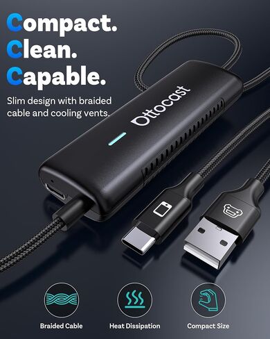 OTTOCAST Mirror Touch Wireless CarPlay Adapter for iPhone 15+ in Saudi Arabia