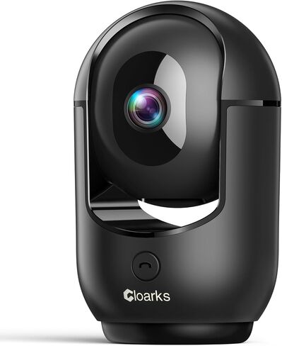 كاميرا أمان Cloarks 2K Pan/Tilt، كاميرات داخلية WiFi لأمن المنزل مع كشف الحركة بالذكاء الاصطناعي، كاميرا للحيوانات الأليفة/الكلب/الأطفال مع تطبيق الهاتف، صوت ثنائي الاتجاه، 24/7، صفارة إنذار، تخزين TF/سحابي، أسود in Kuwait