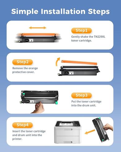 TN229XL Toner Cartridges for Brother MFC-L3780CDW HL-L3280CDW Printers in Kuwait