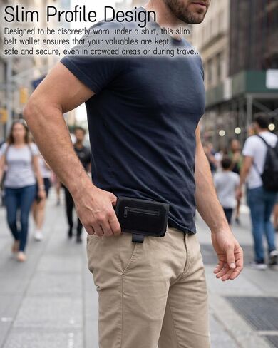 Slim Belt Wallet with Quick Access - Tactical Waist Pouch, Utility Pouch for Cards, Cash, ID, and Coins in Saudi Arabia