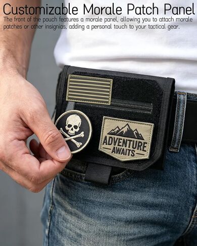 Slim Belt Wallet with Quick Access - Tactical Waist Pouch, Utility Pouch for Cards, Cash, ID, and Coins in Saudi Arabia