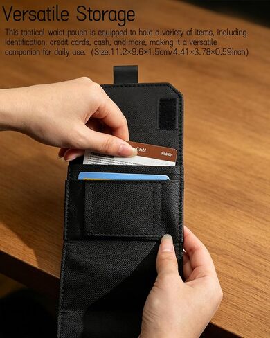 Slim Belt Wallet with Quick Access - Tactical Waist Pouch, Utility Pouch for Cards, Cash, ID, and Coins in Saudi Arabia