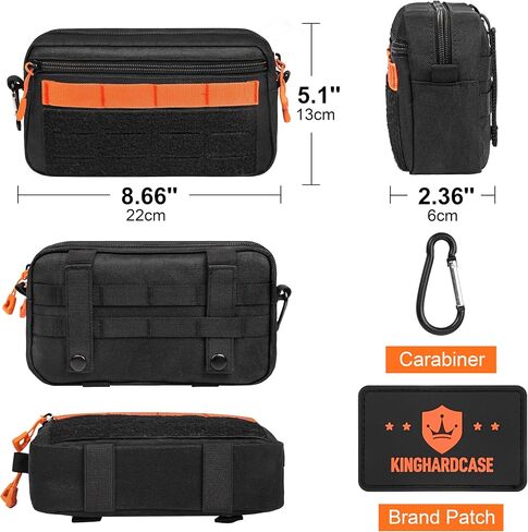 Tactical Molle Admin Pouch, EDC Tool Pouch Bag Horizontal Modular Pouches Made of 1000D Nylon and PU Coating in Kuwait