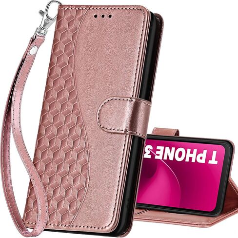 for T-Mobile Revvl 8 Wallet case, Black in Saudi Arabia