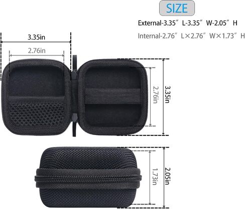 Hard Protective Travel Case Compatible with SHOKZ New OpenFit 2 / Air/OpenFit Open-Ear True Wireless Bluetooth Headphones, CASE ONLY(Black) in Saudi Arabia
