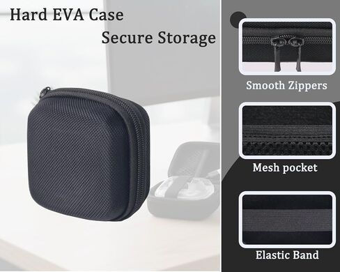 Hard Protective Travel Case Compatible with SHOKZ New OpenFit 2 / Air/OpenFit Open-Ear True Wireless Bluetooth Headphones, CASE ONLY(Black) in Saudi Arabia