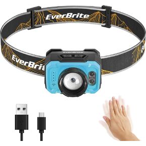 EverBrite 600LM Rechargeable Headlamp, Motion Sensor Head Lamp for Adults in Saudi Arabia