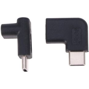 2pcs USB Type C Right Angle Male to Female Adapter Extender for Phones in Saudi Arabia