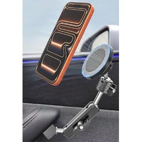 Magnetic Door Phone Holder for Tesla Model Y/3/Juniper/Highland 2021-2026, 【OEM-Style & Strong Magnet】 All-Metal Tesla Mount for iPhone 17/16/15/14/13/12, Tesla Accessories You Need in 2026 in Saudi Arabia