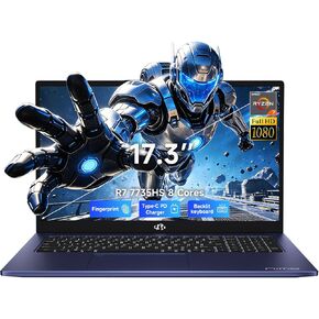 كمبيوتر محمول للألعاب NIMO مقاس 17.3 بوصة FHD IPS، كمبيوتر AMD Ryzen 7 (يصل إلى 4.75 جيجا هرتز، Beat i7-12650H) مع ذاكرة وصول عشوائي DDR5 سعة 64 جيجابايت وذاكرة وصول عشوائي سعتها 2 تيرابايت SSD Radeon 680M GPU ضمان لمدة عامين عرض 180 درجة متعدد الوظائف لل in Kuwait