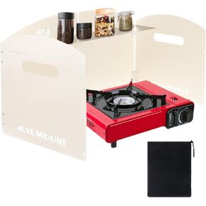 Camp Stove Windscreen, 4 Plates Camping Stove Windshield Folding Outdoor Picnic Cooker Wind Screen for Camping Burner, Backpacking, Butane, Alcohol Stoves Wind Shield - Heat-Resistant, Easy-Clean in Saudi Arabia