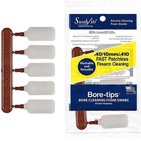 SWAB-ITS .40cal/.44cal/10mm/410 Gauge Gun Cleaning Bore-Tips Barrel Cleaning Swabs - Made in the USA in Saudi Arabia