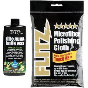 FLITZ 7.6 oz Rifle, Gun & Knife Wax + 16″ × 16″ Microfiber Cloth in Saudi Arabia