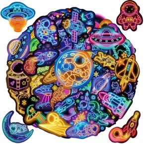 100 PCS Neon Astronaut Stickers Space Stickers Pack for Water Bottle in Saudi Arabia