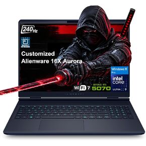 iCarp Customized Laptop Made with Dell Alienware 16X Aurora Gaming AI Laptop 16" WQXGA 240Hz Intel 24-core Ultra 9 275HX 16GB/32GB/64GB DDR5 512GB/1TB/2TB/4TB SSD GeForce RTX 5070 WiFi 7 Win11 Pro in Kuwait