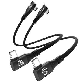 Right Angle USB C 3.2 Gen 2x2 Cable 1FT 2Pack, Flexible Double 90 Degree in Saudi Arabia