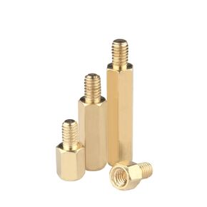 Solid Hexagonal Copper Pillar, Computer Case Screw, Nut, Mainboard Support Pillar, Isolator, Single-Head, M2-M6 Sizes, High Compatibility (M2*7+3 * 50) in Kuwait