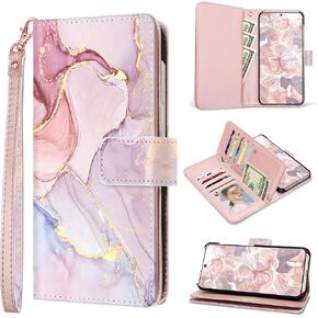 Fingic for Samsung Galaxy S25/ Galaxy S24 Wallet Case Card Holder Kickstand in Kuwait