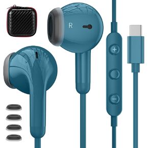 USB C Wired Earbuds with Mic Volume Control for iPhone 18 Pro Max 17 16 15 in Saudi Arabia