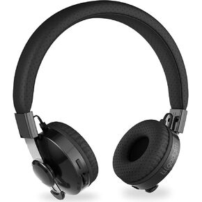 LilGadgets Untangled Pro On-Ear Kids Headphones - Black, Ages 4+, Volume-Limited - Bluetooth & Wired Earphones with SharePort, SoftTouch Padding, 3.5mm Cord, Built-in Mic, 12H Battery in Saudi Arabia