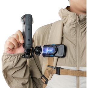 360° Rotation Magnetic Backpack Clip Mount, Quick Release Shoulder Strap Clip Holder Compatible with Insta360 X5/X4/X3 and Other Action Camera in Kuwait