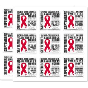 Sickle Cell Awareness Month Scrapbook Stickers 50 Pack 1 Inch in Saudi Arabia