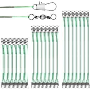 60 Pcs 8in/10in/12in Fishing Leaders with Swivels and Snaps in Saudi Arabia