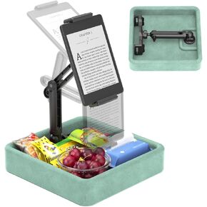 KDD Tablet Pillow Stand - Multi-Angle Adjustable iPad Holder for Lap, Bed and Desk - Foldable Kindle Soft Pad Dock with Storage Tray Compatible with iPad Pro 12.9, Air Mini, Phone, E-Reader in Saudi Arabia