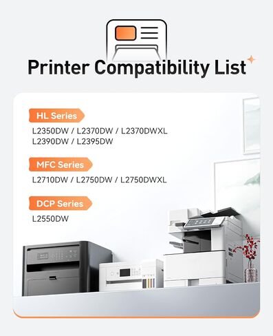 TN760 Toner Cartridge 2-Pack High Yield With Chip Replacement for Brother TN-760 TN-730 Toner Compatible with MFC-L2710DW L2750DW HL-L2350DW L2370DW HL-L2395DW L2390DW DCP-L2550DW MFC-L2690DW Printer in Saudi Arabia