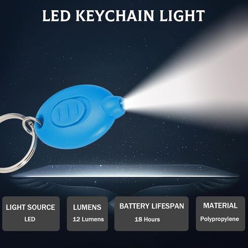 16 قطعة LED سلسلة المفاتيح مصباح يدوي الضوء الأبيض سلسلة المفاتيح الصغيرة الخفيفة in Kuwait