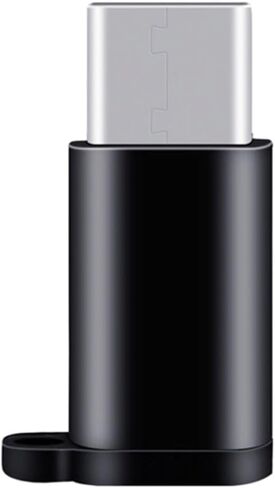 Black Alloy USB Type C Adapter Micro USB Female to USB C Male Connector in Kuwait