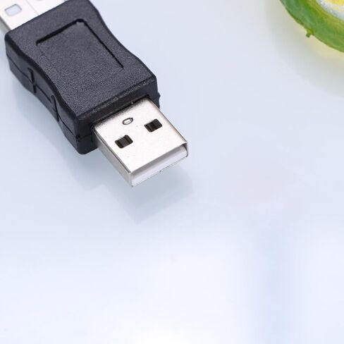 USB Male to Male Connector Adapter 2pc 2.0 for Fast Data Transfer Black in Saudi Arabia