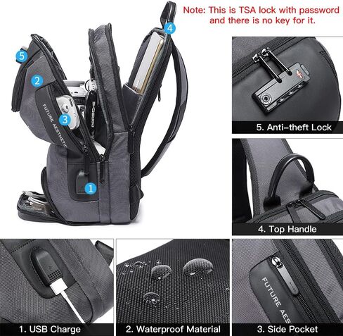 BANGE Sling Bag - Waterproof Men's Chest Shoulder Crossbody Sling Backpack in Saudi Arabia