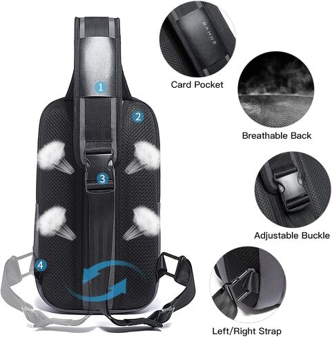 BANGE Sling Bag - Waterproof Men's Chest Shoulder Crossbody Sling Backpack in Saudi Arabia