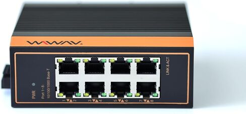 W1108-8GE-I 10/100/1000Mbps Unmanaged 8-Port Gigabit Industrial Ethernet Switches with DIN Rail/Wall-Mount (UL Listed, IP40, -40 to 85°C) in Saudi Arabia