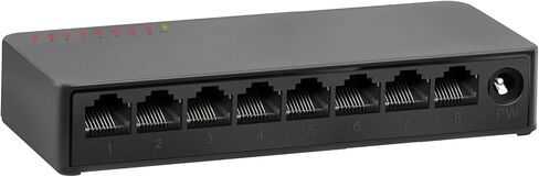 8 Ports Gigabit Ethernet Switch Unmanaged, Network Switch Supported Desktop or Wall Mount,1000Mbps Ethernet SplitterPlug & Play|Fanless Design|Shielded Ports|Traffic Optimization in Saudi Arabia