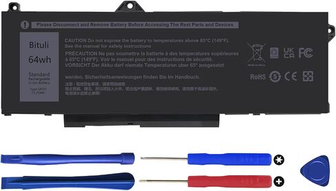 GRT01 Laptop Battery Replacement for Dell Latitude 5421 5431 5521 5531 Precision 3561 3470 3571 3581 Alienware m17 R5 AMD Series Laptop 00P3TJ 0P3TJ 0R05P0 R05P0 05RGW 9JRV0 15.2V 64Wh in Kuwait