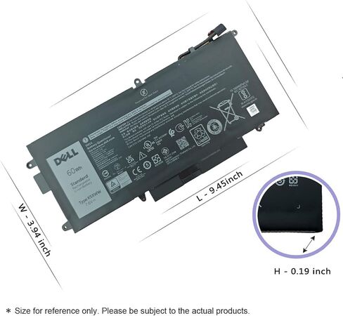 بطارية الكمبيوتر المحمول DELL K5XWW لأجهزة الكمبيوتر المحمول Dell Latitude 7389 7390 2n1 Latitude 12 5000 5289 2n1 L3180 E5289 P29S001 P29S002 Series Laptop P29S001 P29S002 451-BBZC 725KY 71TG4 N18GG 6CYH6 CFX97 7.6 فولت 60 وات في الساعة 4 خلايا in Kuwait