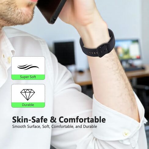 FanTEK Watch Band for Galaxy Watch 4 5 6 7 (40mm 44mm), Watch FE 40mm, Galaxy Watch 6 Classic (43mm 47mm), Galaxy Watch 5 Pro 45mm, Galaxy Watch 4 Classic (42mm 46mm), No Gap Replacement Strap in Saudi Arabia