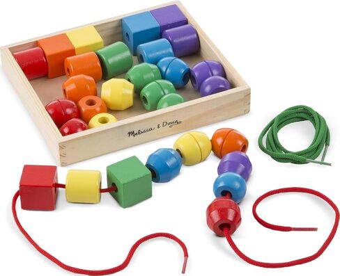 Melissa & Doug Primary Lacing Beads 33-Piece Montessori Toy Set in Saudi Arabia