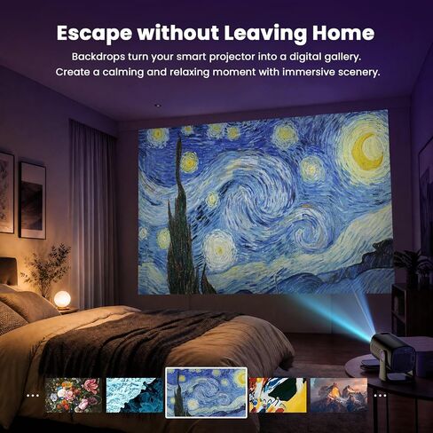 HAPPRUN Roku TV Smart Mini Projector with WiFi and Bluetooth for Portable in Saudi Arabia