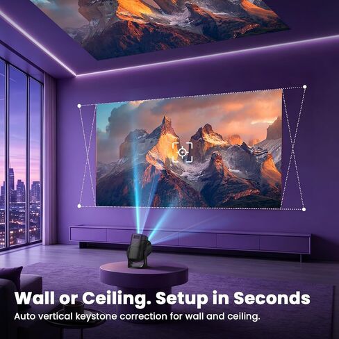HAPPRUN Roku TV Smart Mini Projector with WiFi and Bluetooth for Portable in Saudi Arabia