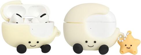 Silicone Case for AirPods Pro 2nd/1st Generation Earbuds(2022/2019) with Keychain, Cartoon Skin Design Cute Charging Case Protective Shockproof Covers for AirPods Pro/Pro 2 in Saudi Arabia