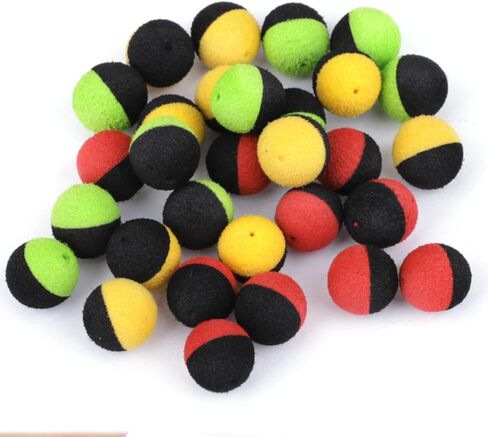 60pcs Carp Fishing Boilies Bait Foam Pop Up Boilies Ball Resembling Carp Hair Zig Rig Feeder Method Fishing Lures in Saudi Arabia