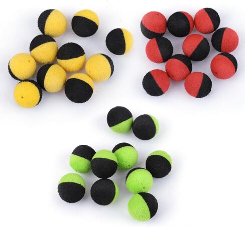 60pcs Carp Fishing Boilies Bait Foam Pop Up Boilies Ball Resembling Carp Hair Zig Rig Feeder Method Fishing Lures in Saudi Arabia