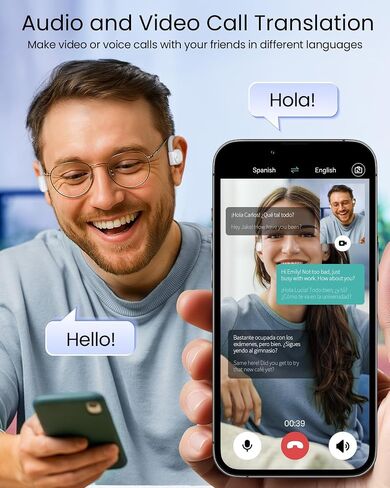 AI Translation Earbuds Real Time for Work Travel Study Entertainment Everyday Life White in Saudi Arabia