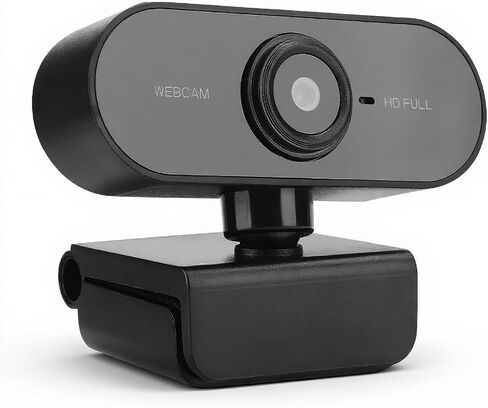 1080P Computer Camera with Microphone Desktop, Conferencing and Video Calling Webcam, Auto Low Light Correction Webcam for Pc, for Video Call (Black) in Saudi Arabia