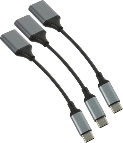 3 Pcs USB C to USB 3.0 Adapter Cable, 5gbps Otg Data Transfer, Black in Kuwait