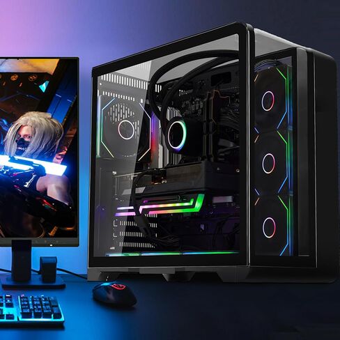 Astral Plus Prebuilt Gaming PC Desktop Computer, AMD Ryzen 7 9800X3D 8-Core 5.2 GHz, RTX 5060 Ti 8G, 16GB DDR5 RAM, 1TB PCIe SSD, Software Controllable RGB, Windows 11, Black in Saudi Arabia